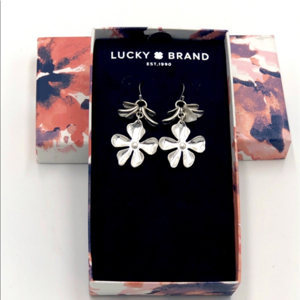 Lucky Brand🍀ST Floral Petal Drop Earrings - Picture 3 of 10
